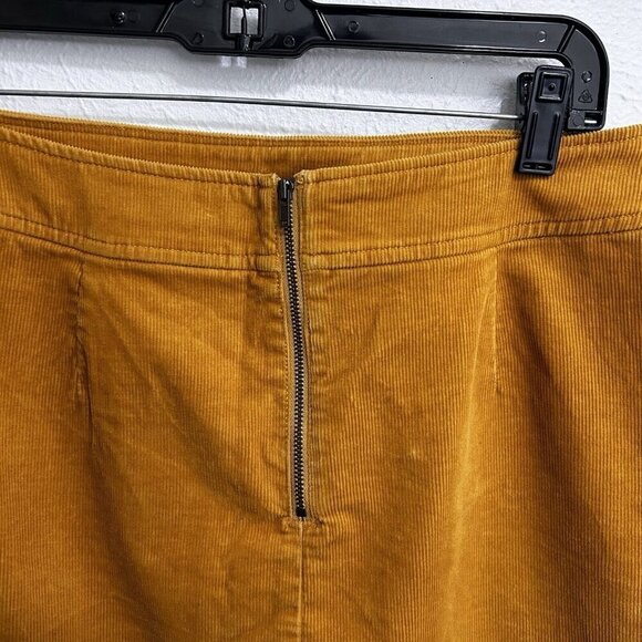 J. Crew Skirt Women’s Wheat Yellow Mini Straight Pencil Corduroy Preppy Size 6 - Picture 5 of 10